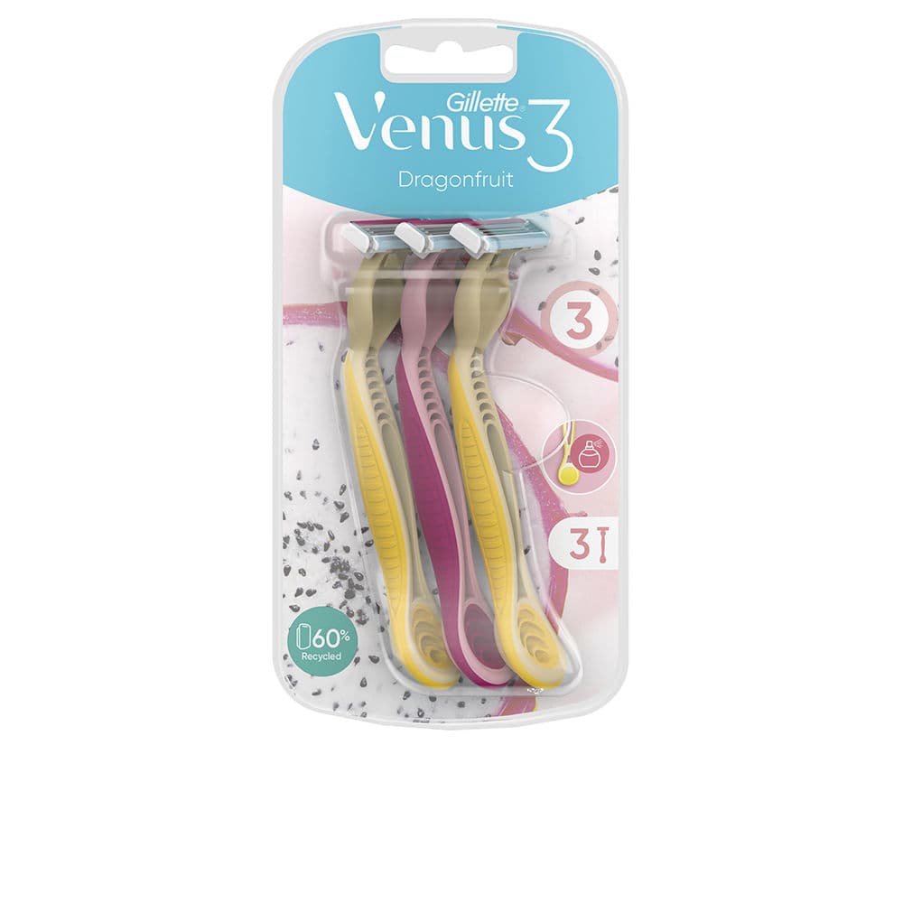 Gillette Venus 3 Dragonfruit Pacote de 3 Lâminas Descartáveis 1 Unidade