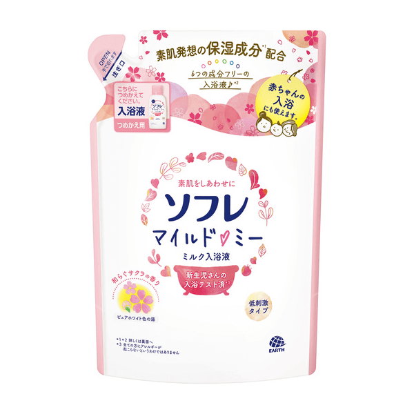 BATHCLIN - Sofre Mild Me Milk Bath Liquid Refill - 600ml - Soothing Cherry Blossom Scent