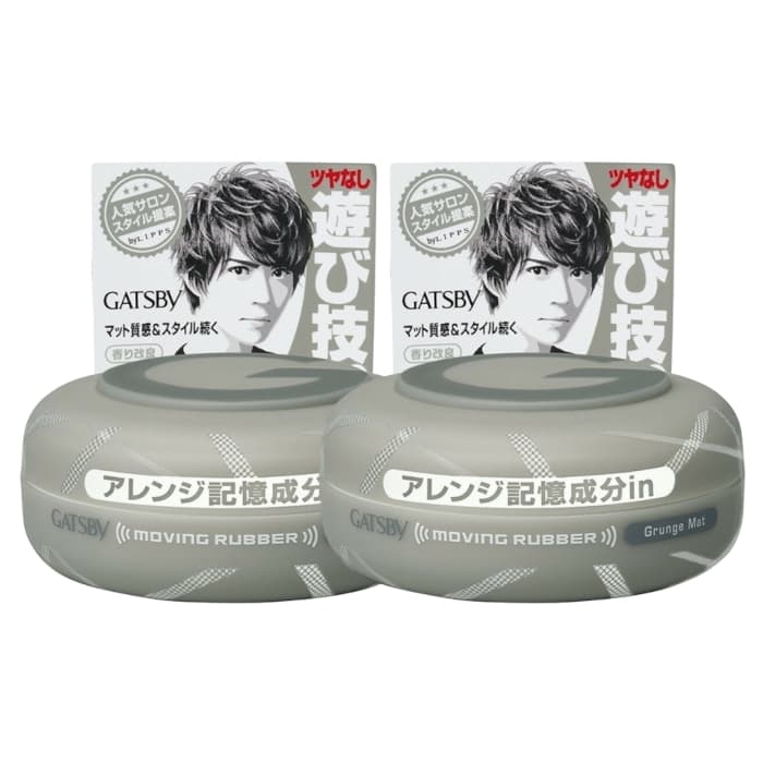 Mandom - Gatsby Moving Rubber - 80g - Grunge Mat Grey - 2pcs