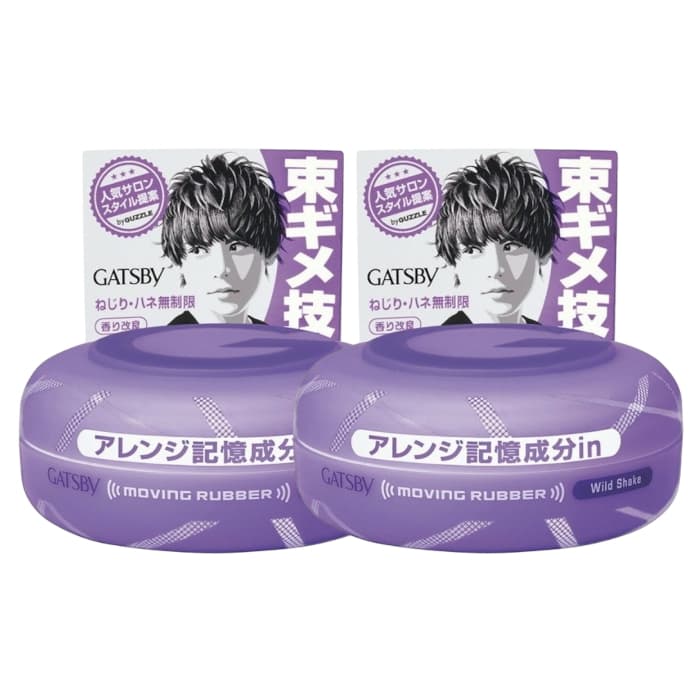 Mandom - Gatsby Moving Rubber - 80g - Wild Shake Purple - 2pcs