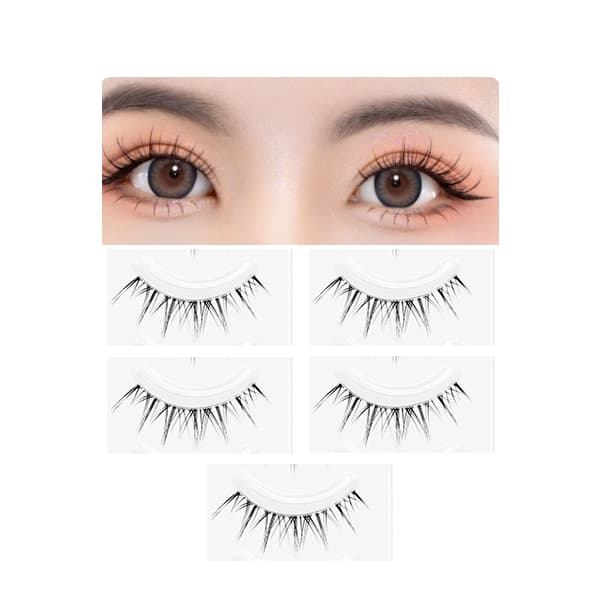 MissLady - False Eyelashes A - 5 pairs - A2 Black