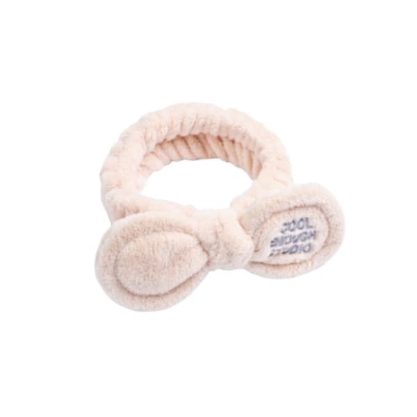 MsBlossom - Face Wash Cute Ribbon Headband - 1pc - Coral