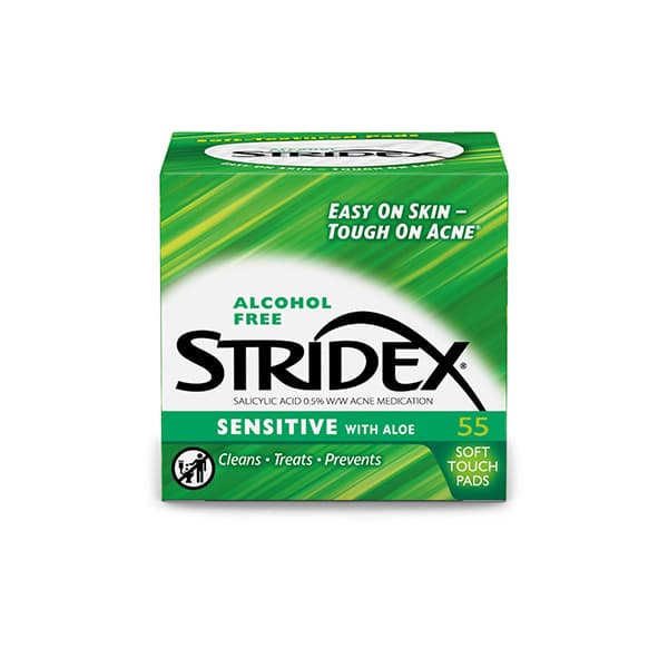 STRIDEX - Alcohol Free Sensitive Pads With Aloe - 55pcs
