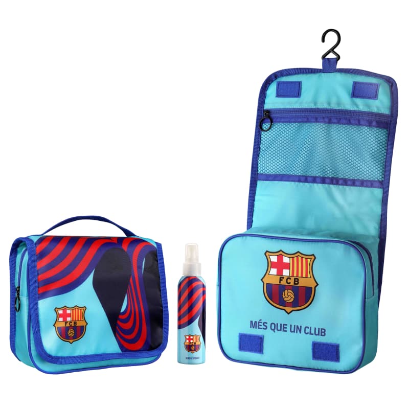 Fc Barcelona Saco De Toilette Feminino Com Colónia De Corpo 150 Ml