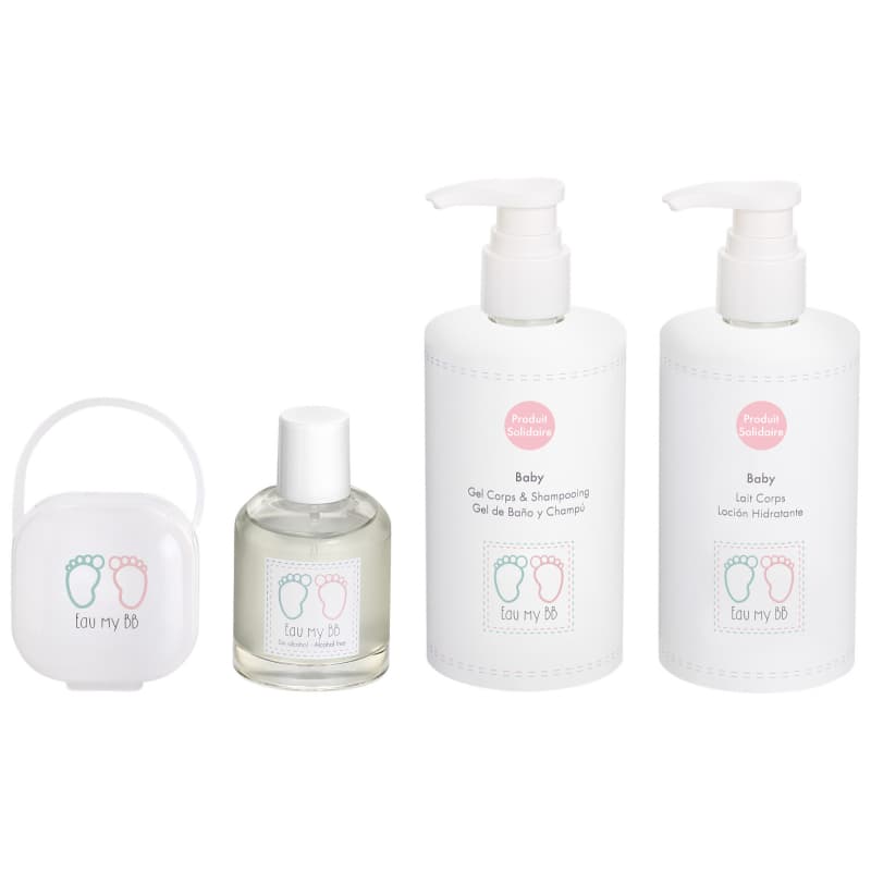 Caixa Eau My Bb Estojo De Toucador 60 Ml + LoÇào Hidratante 300 Ml + Gel De Banho E ChampÔ 300 Ml + Porta-chupetas