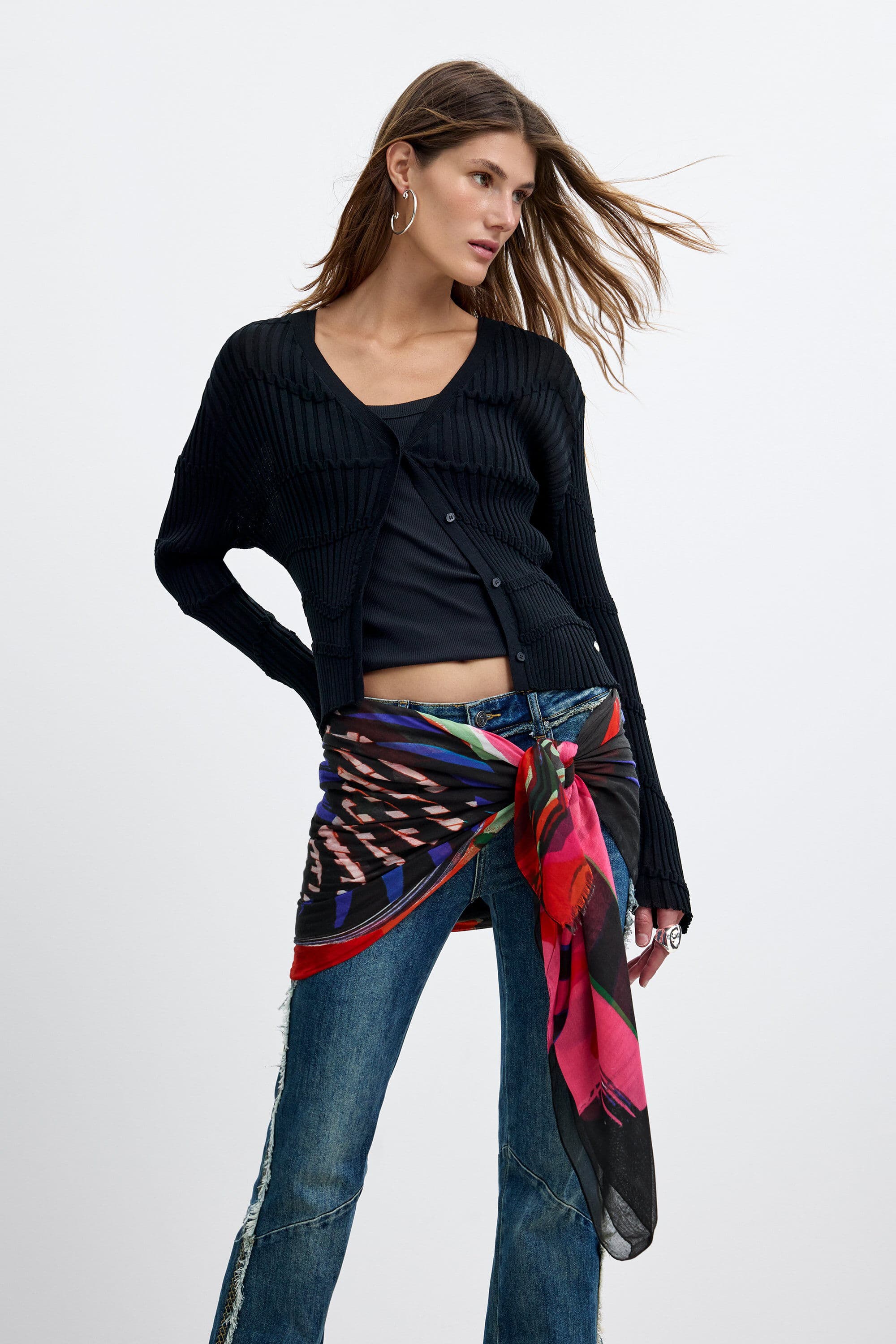 Desigual, lenço estampado Lacroix, PoliÉSter, U