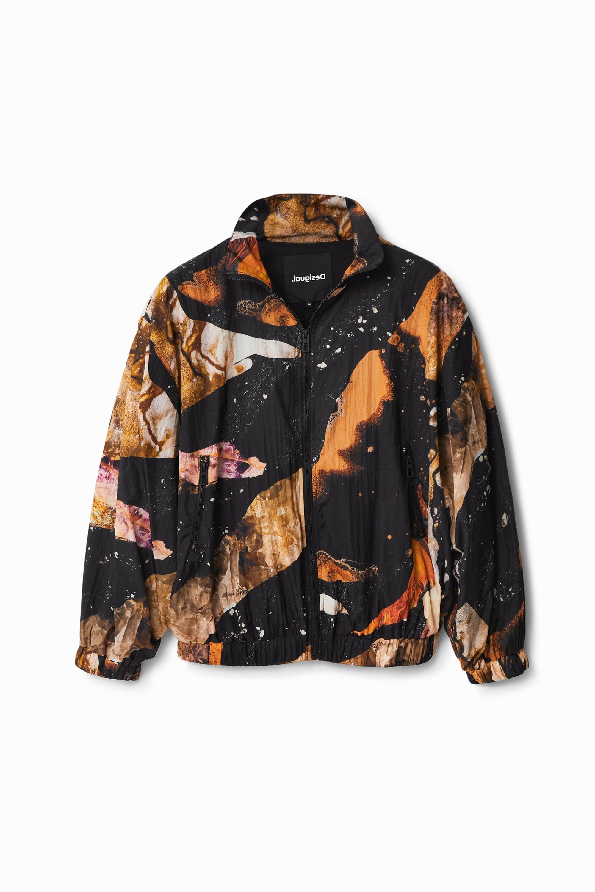 Desigual, Oversize sport jacket, Polyester, Black, M