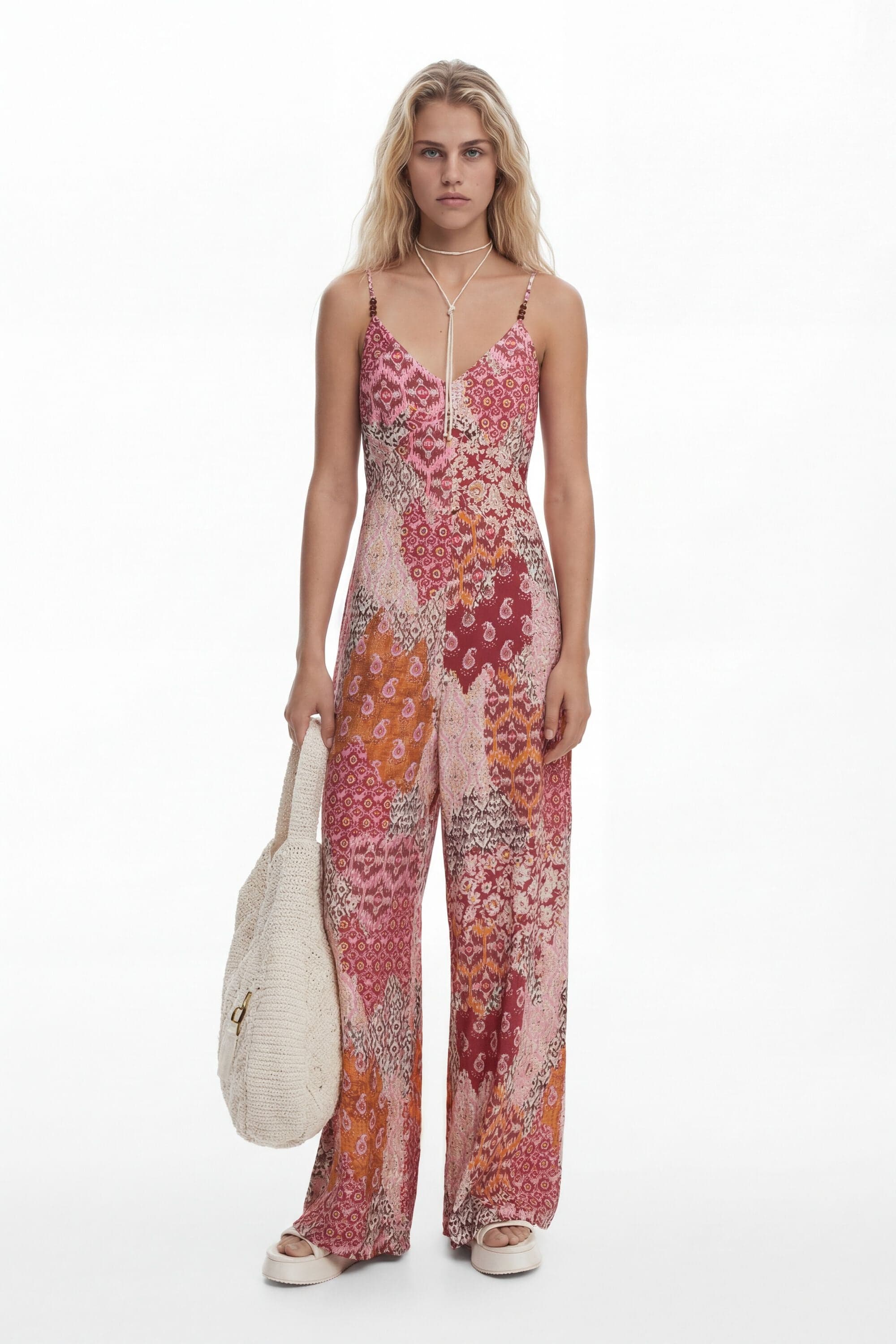 Desigual, Boho Jumpsuit, Women, Red, XL