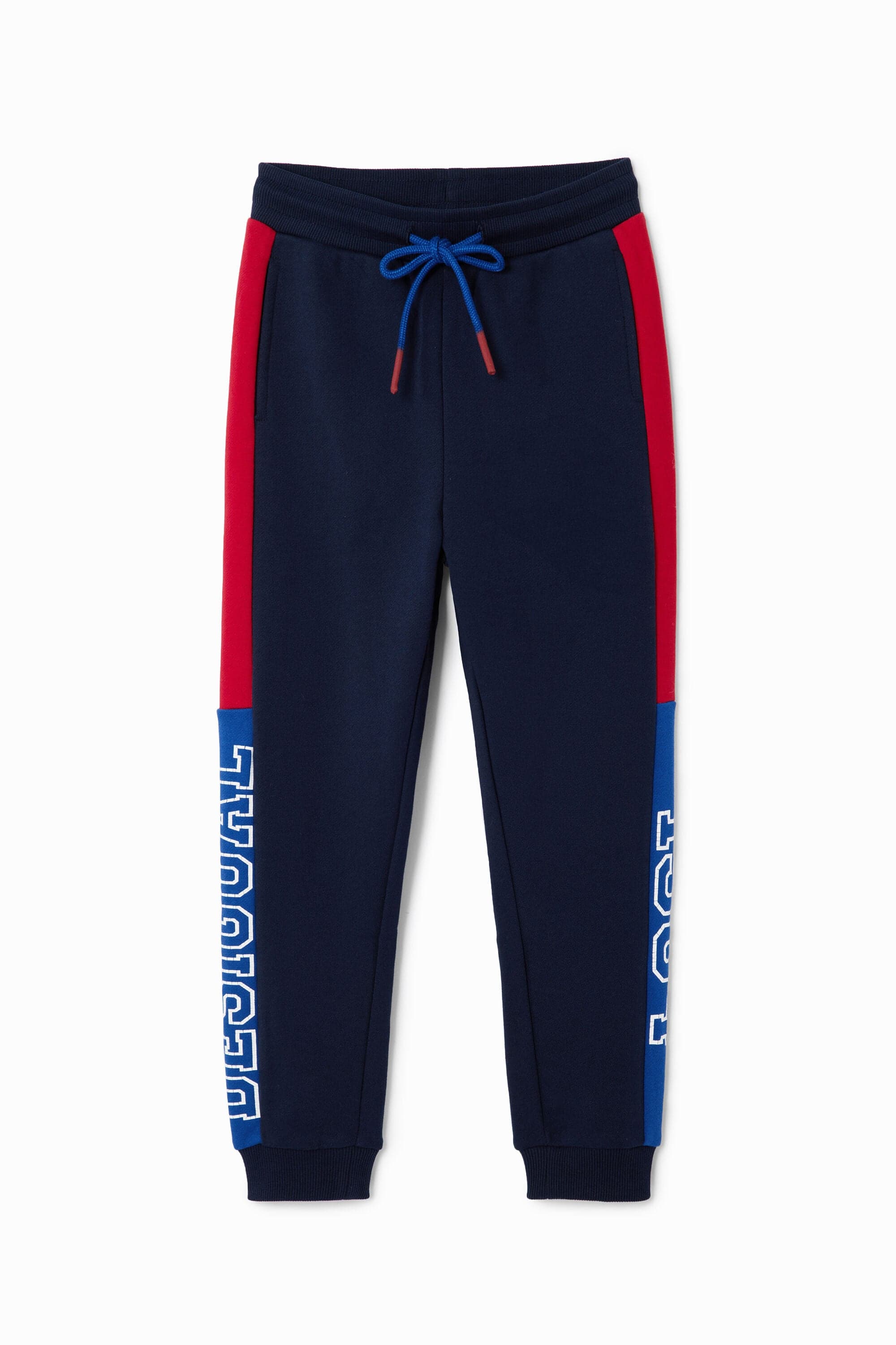 Desigual, Calça jogger de basquete, AlgodàO, Azul, 5/6