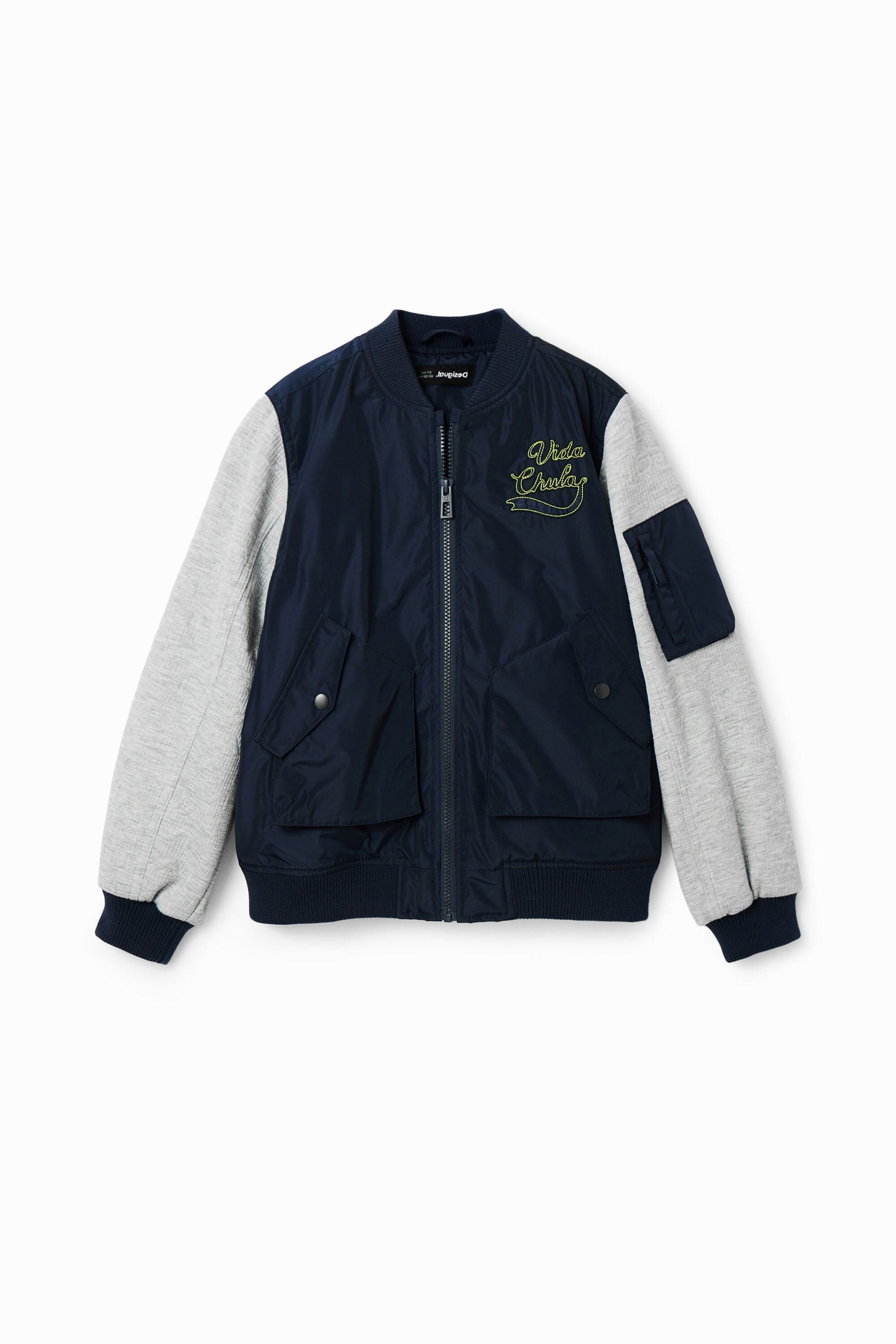 Desigual, College bomber jacket, Polyester, Blue, 11/12