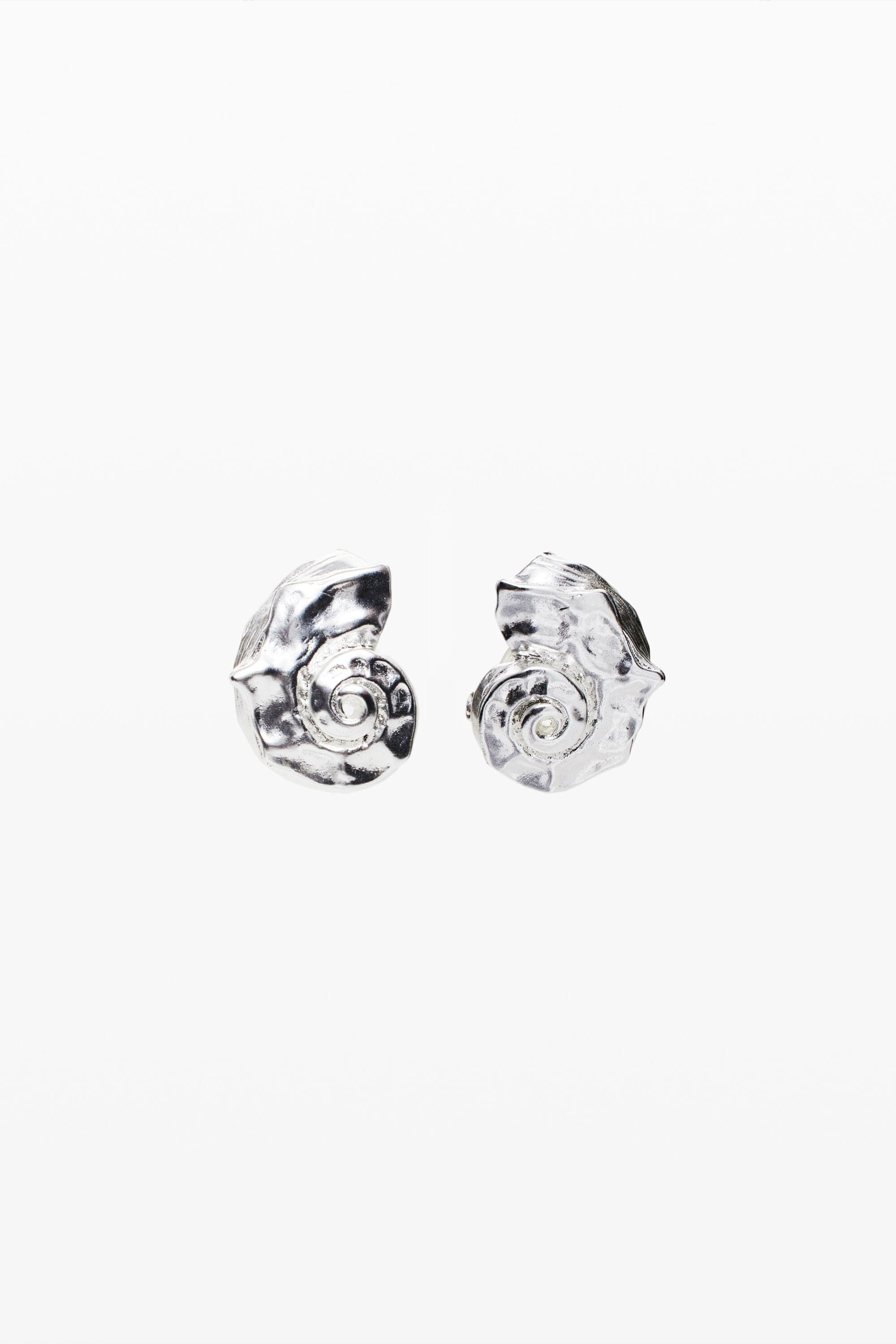 Desigual, Silver shell-shaped earrings Zalio, Black, U