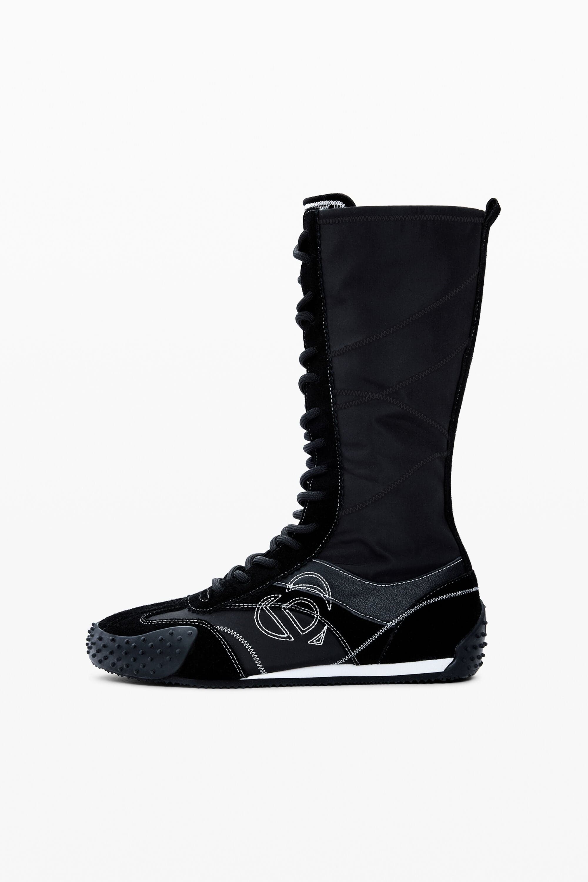 Desigual, bota sneaker com logotipo, Mulher, Preto, 39