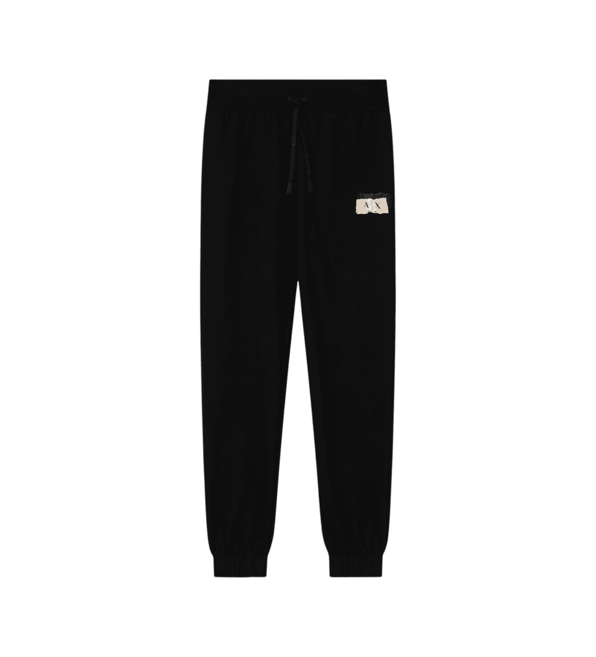 A|X Armani Exchange para mulher. XW001802AF24312UC001 Calças jogger pretas (S), Preto, Casual, Esportivo, Algodão, Sportswear, Multisport