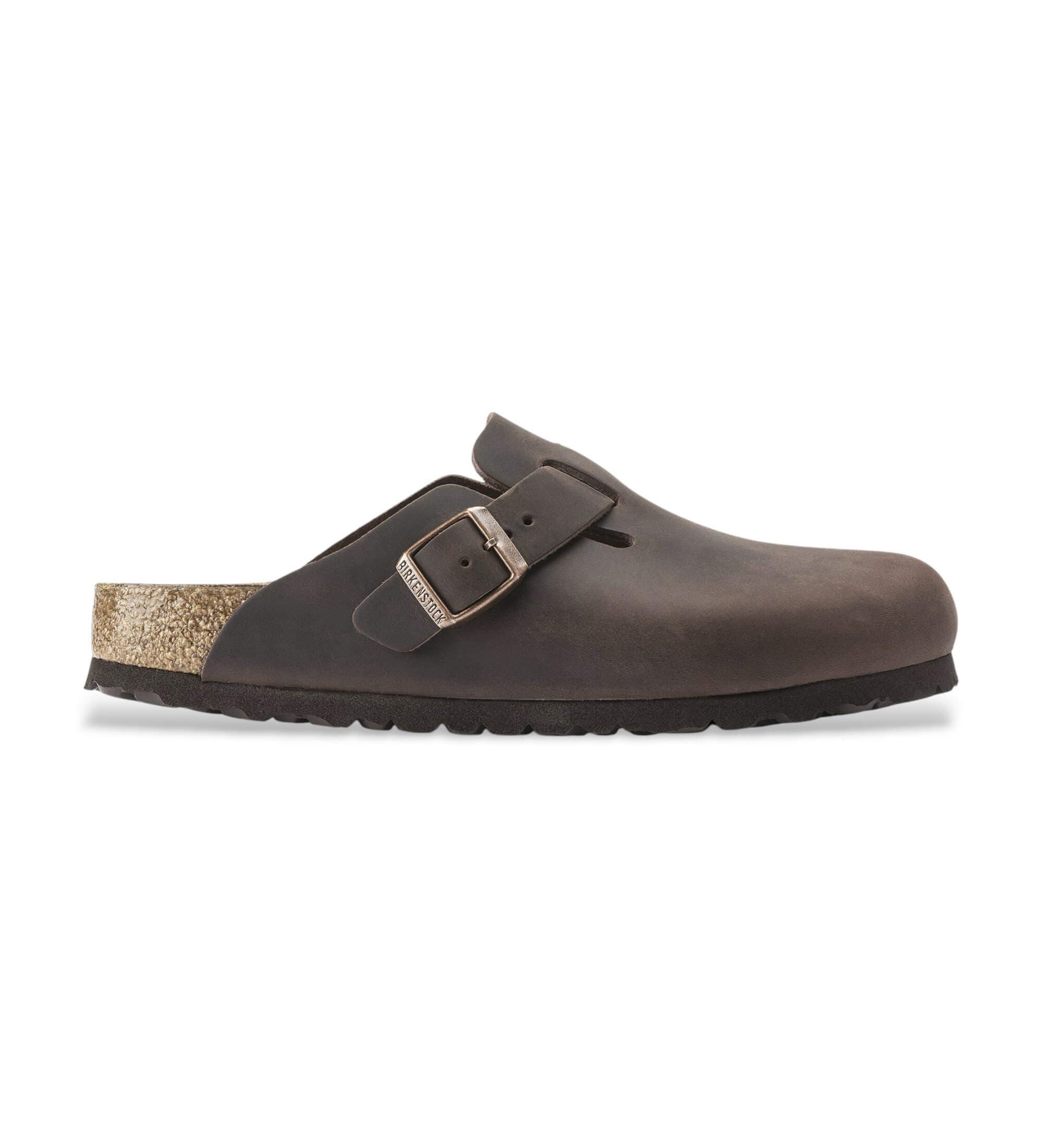 Birkenstock for woman. 860131 Leather Boston Clogs (Regular Fit) brown (40), Flat, None, Casual