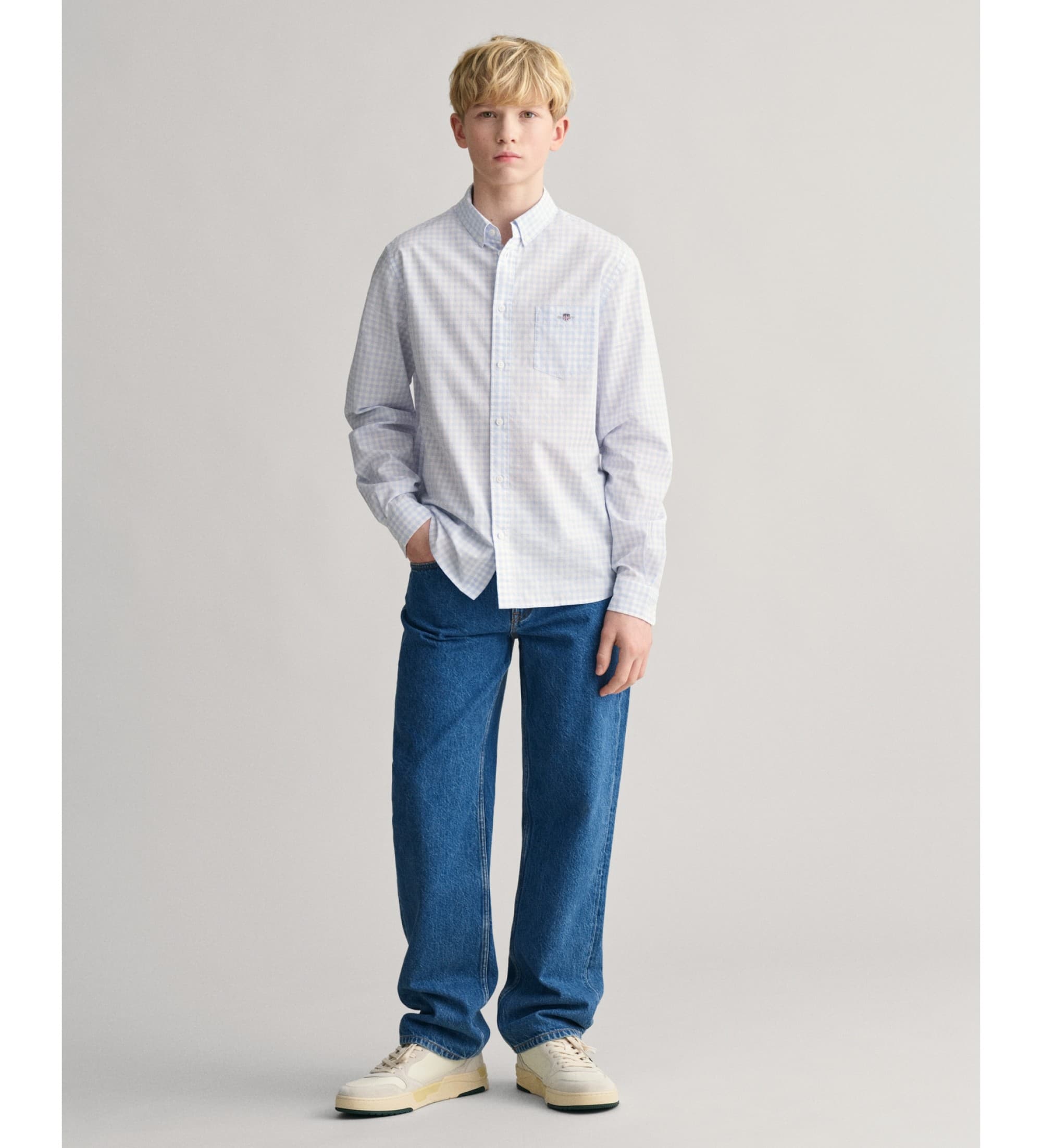 Gant for boy. 910096 Blue Relaxed Fit Jeans (12años= 152cm), Casual, Cotton, Denim, children's fashion