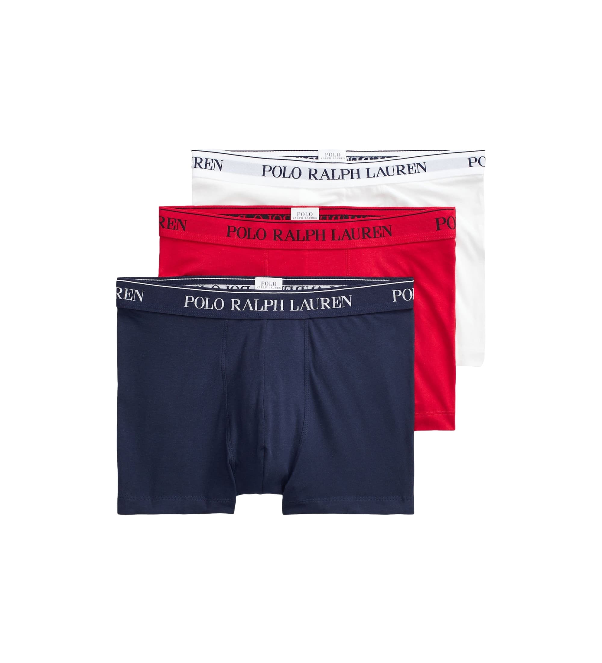 Polo Ralph Lauren para homem. 714835885008 Pack de 3 boxers azul marinho, branco e vermelho (L), Homewear, Algodão, Elastan