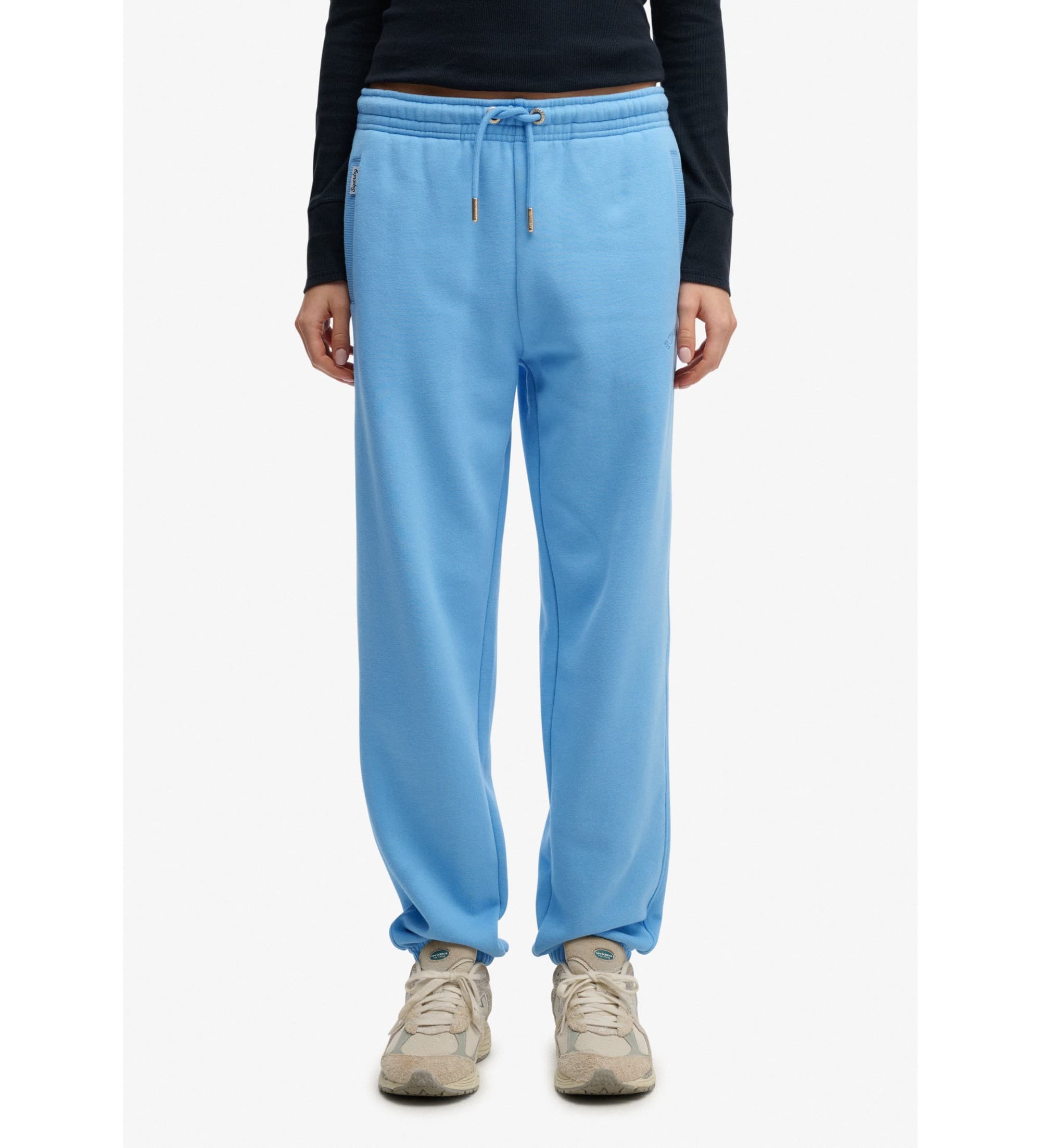 Superdry para mulher. W7011316A Calças Jogger Essential azuis (M), Azul, Casual, Algodão