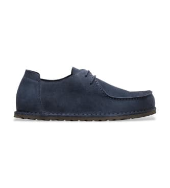 Birkenstock para homem. 1031468 Utti Lace sapatos de couro azul marinho (41), Plano, Cordão, Casual