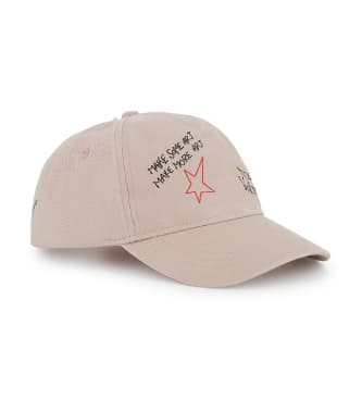 Zadig & Voltaire para menina. X60612 Boné com logótipo bege (56), Casual, Algodão, moda infantil