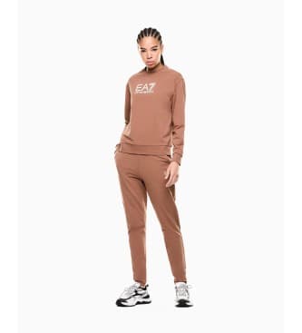 EA7 para mulher. 7W000115_AF13135 Fatos de treino W castanho (XXL), Marrom, Casual, Esportivo, Algodão, Running, Sportswear, Multisport, Man