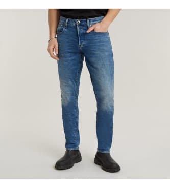 G-Star para homem. 51003-B631-A795 Calças de ganga 3301 Regular Tapered azul (30/34), Casual, Algodão, Denim