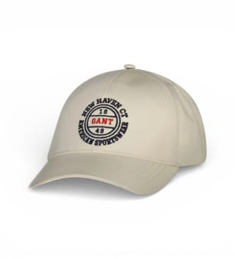 Gant para homem. 9901314 Boné de sarja de algodão Escudo bege (OSFA), Casual, Algodão orgânico, Sustentável