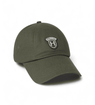 Hackett London para homem. HM0400059 Boné de sarja Peaks verde (OSFA), Casual, Algodão
