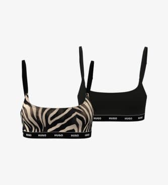 HUGO para mulher. 50545712 Conjunto de dois bralettes de design (XS), Homewear, Algodão