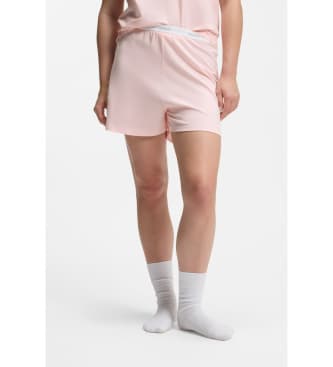 HUGO para mulher. 50555600 Logótipo dos calções na cintura cor-de-rosa (S), Homewear, Algodão