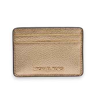 Michael Kors para mulher. 32H9TJ6D1L Porta-cartões dourado Jet Set (OSFA), Ouro, Casual, Pele