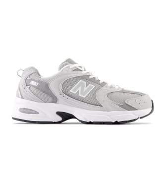New Balance para homem. MR530 Sapatilhas em pele 530 cinzentas (37), Couro, Plano, Cordão, Casual, Cinza