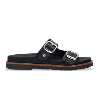 Pikolinos para mulher. W7Z-0939 Sandálias de couro Aitana preto (38), 1 a 3cm, Nenhum, Casual