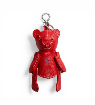 Polo Ralph Lauren para mulher. 427P13276004 Pendente urso vermelho para mala (OSFA), Casual, Pele