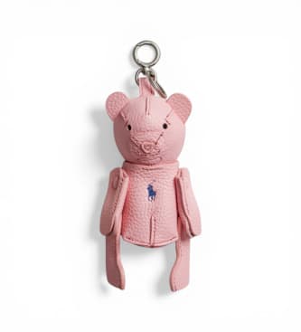 Polo Ralph Lauren para mulher. 427P13276005 Charm para o saco do urso cor-de-rosa (OSFA), Casual, Pele