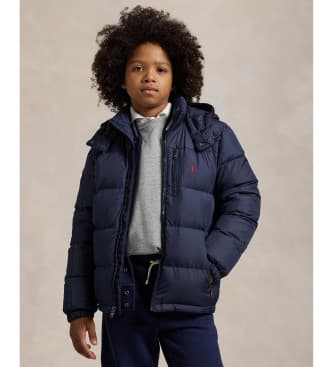 Polo Ralph Lauren para menino. 323969861002 Casaco de penas Ripstop com capuz azul-marinho ((S) 6/7años= 136/138cm), Casual, Polister Recicl