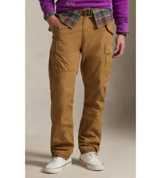 Polo Ralph Lauren para homem. 710974518003 Calças cargo em lona Classic Fit castanho (30/32), Marrom, Casual, Algodão