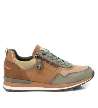 Refresh para mulher. 17205904-KAKI Ténis 172059 verde (39), 1 a 3cm, Zíper, Casual