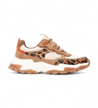 Refresh para mulher. 17310403-CAMEL Sapatilhas 173104 castanhas (37), Marrom, 3 a 5cm, Cordão, Casual