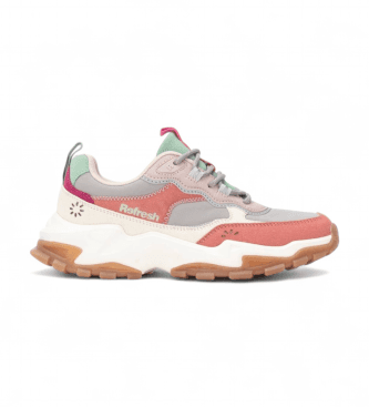Refresh para mulher. 17310405-NUDE Ténis 173104 multicolor (39), Plano, Cordão, Casual