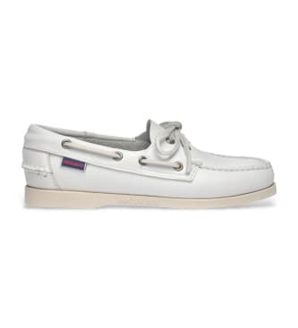 Sebago para mulher. 7000530 Mocassins de couro Portland branco (39), Plano, Cordão, Casual