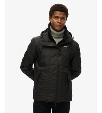 Superdry para homem. M5012100A Casaco corta-vento preto (S), Casual, Poliéster