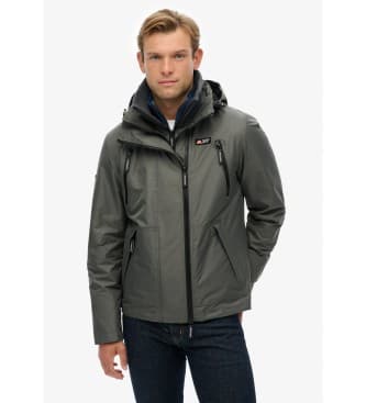 Superdry para homem. M5012100A Casaco com capuz cinzento (XXL), Casual, Cinza, Polister Reciclado, Sustentável