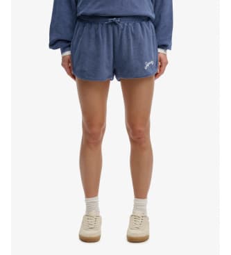 Superdry para mulher. W7110505A Calções Heritage Terry azuis (XS), Azul, Casual, Algodão