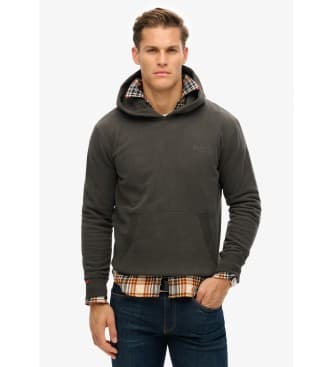 Superdry para homem. M2014168A Sweatshirt com capuz e logótipo Essential preto (L), Casual, Algodão