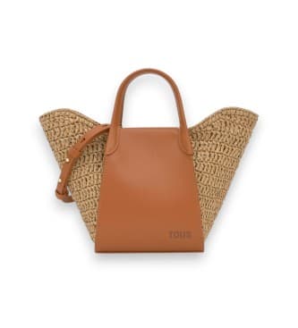 TOUS para mulher. 2002438944 Saco de transporte Tulip Raffia Camel (OSFA), Bege, Casual, Ráfia