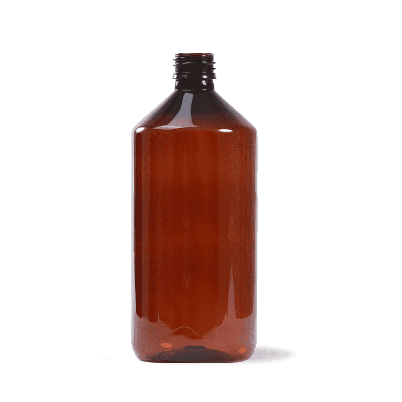 Botella de plástico ámbar de 1 litro ml - Calidad certificada