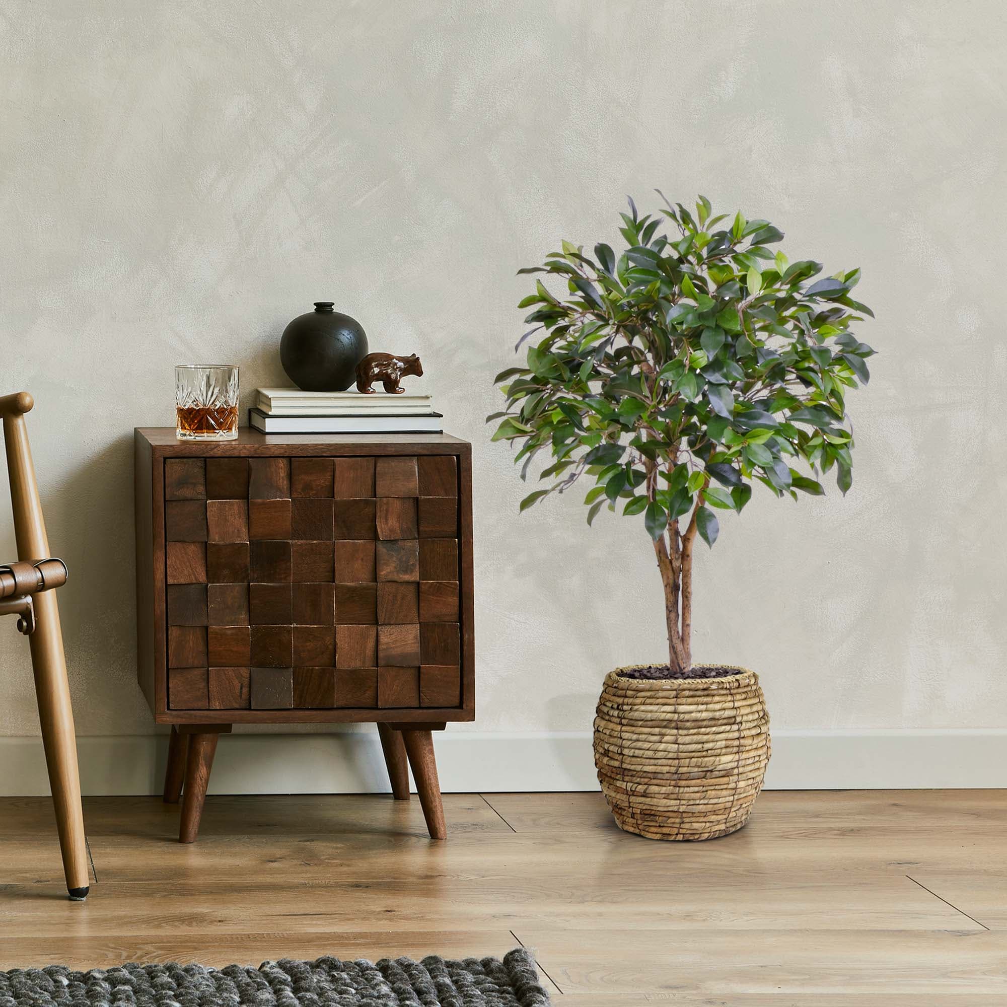 Planta artificiais Ficus Folia em caule 75cm