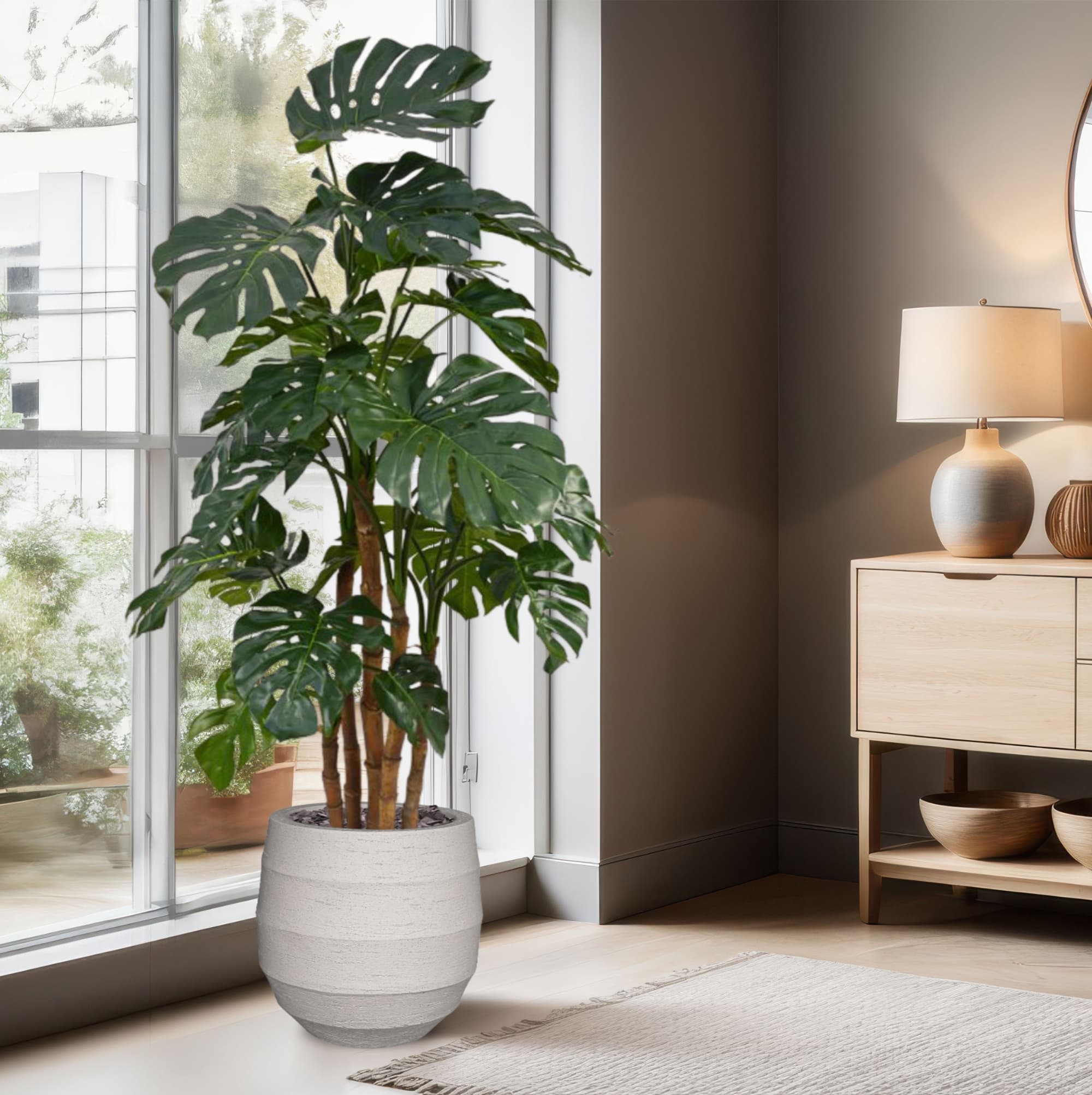 Monstera deluxe x5 planta artificial - 180cm