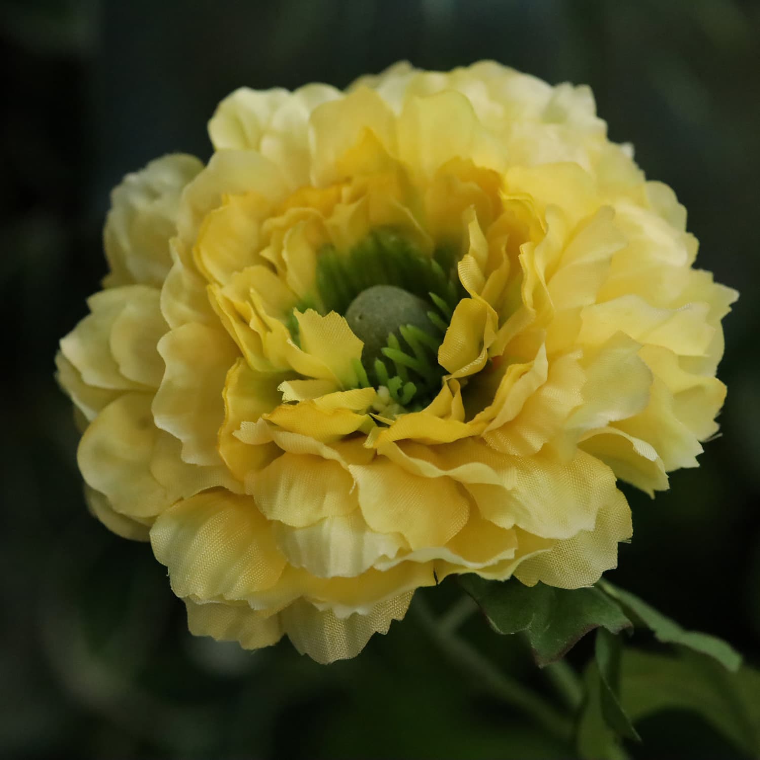 Ramo de Ranunculus Artificiais 46cm Amarelo