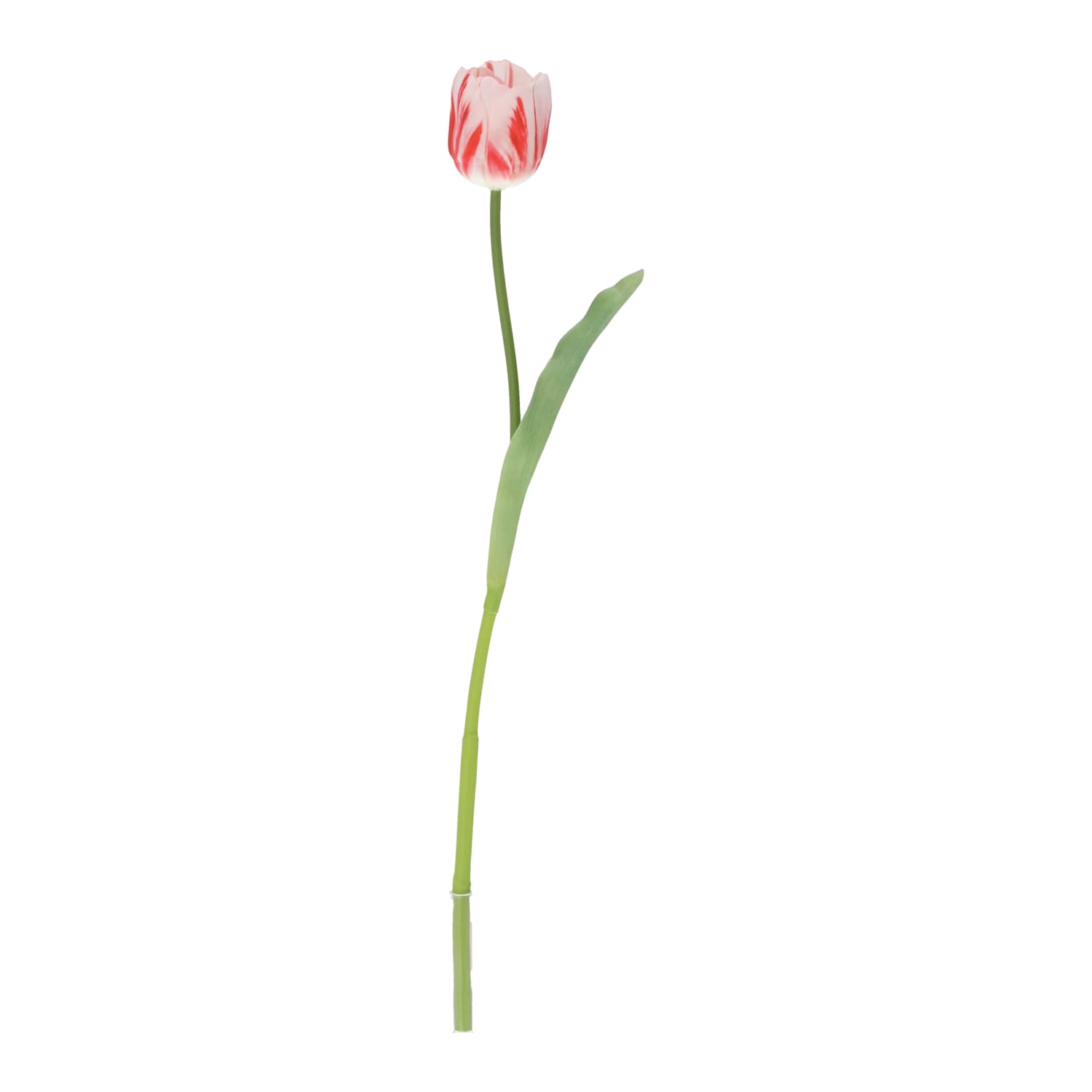 Ramo de tulipa artificial RT 60 cm branco vermelho